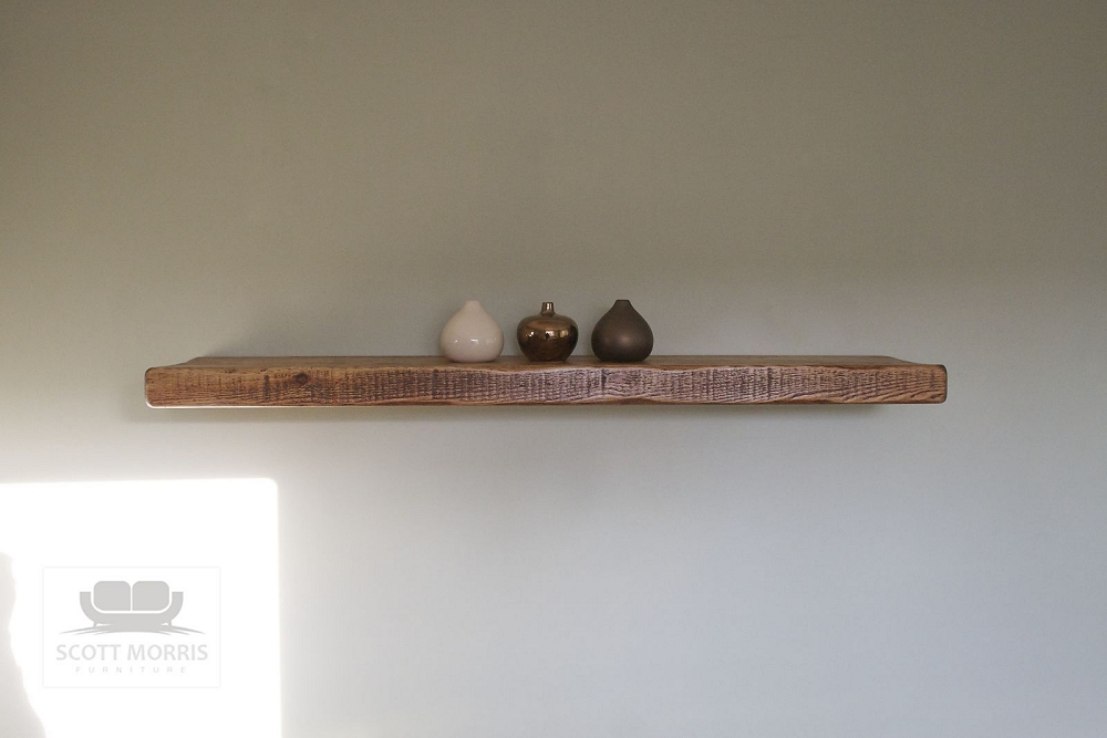 Scott Morris Furniture Chunky Solid Wood Floating Shelves